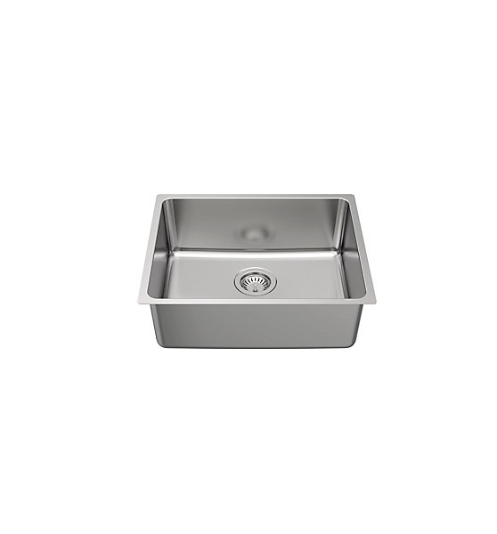 évier sous-plan en inox finition gris 1 bac à encastrer Essebagno Inoxa 54