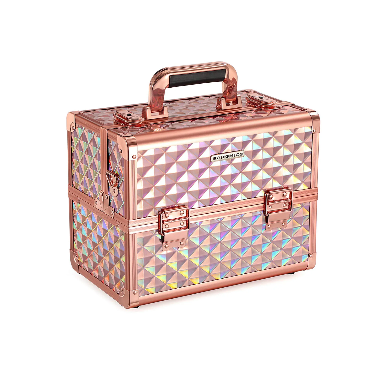 Mallette à maquillage rose gold