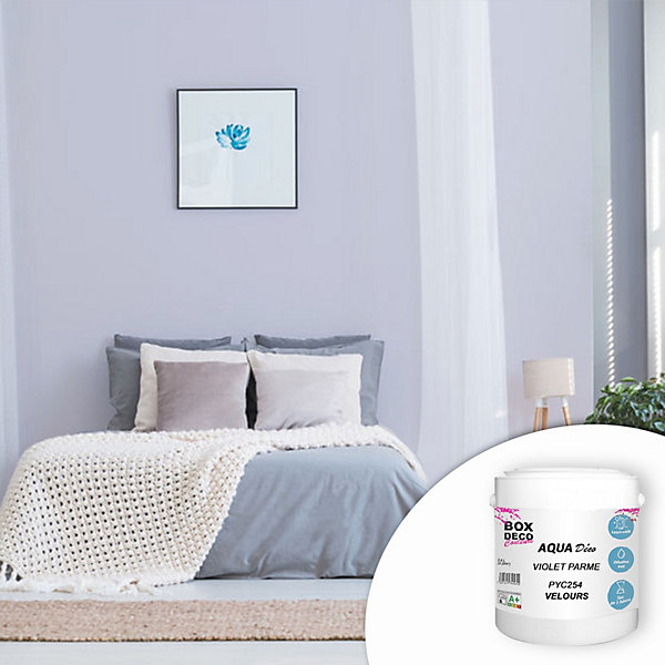Bleu Turquoise Peinture murale acrylique aspect velours Aqua Déco - 2,5L