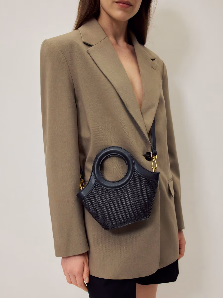 Straw Rich Bucket Bag
