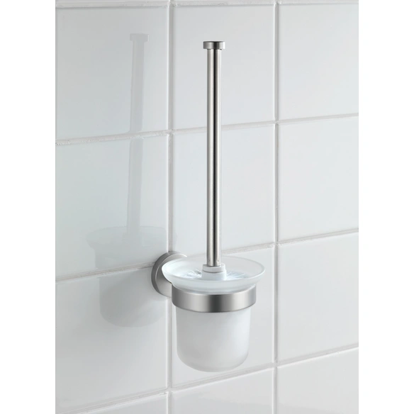 WC-Garnitur »Bosio«, Edelstahl/Glas, Edelstahlfarben