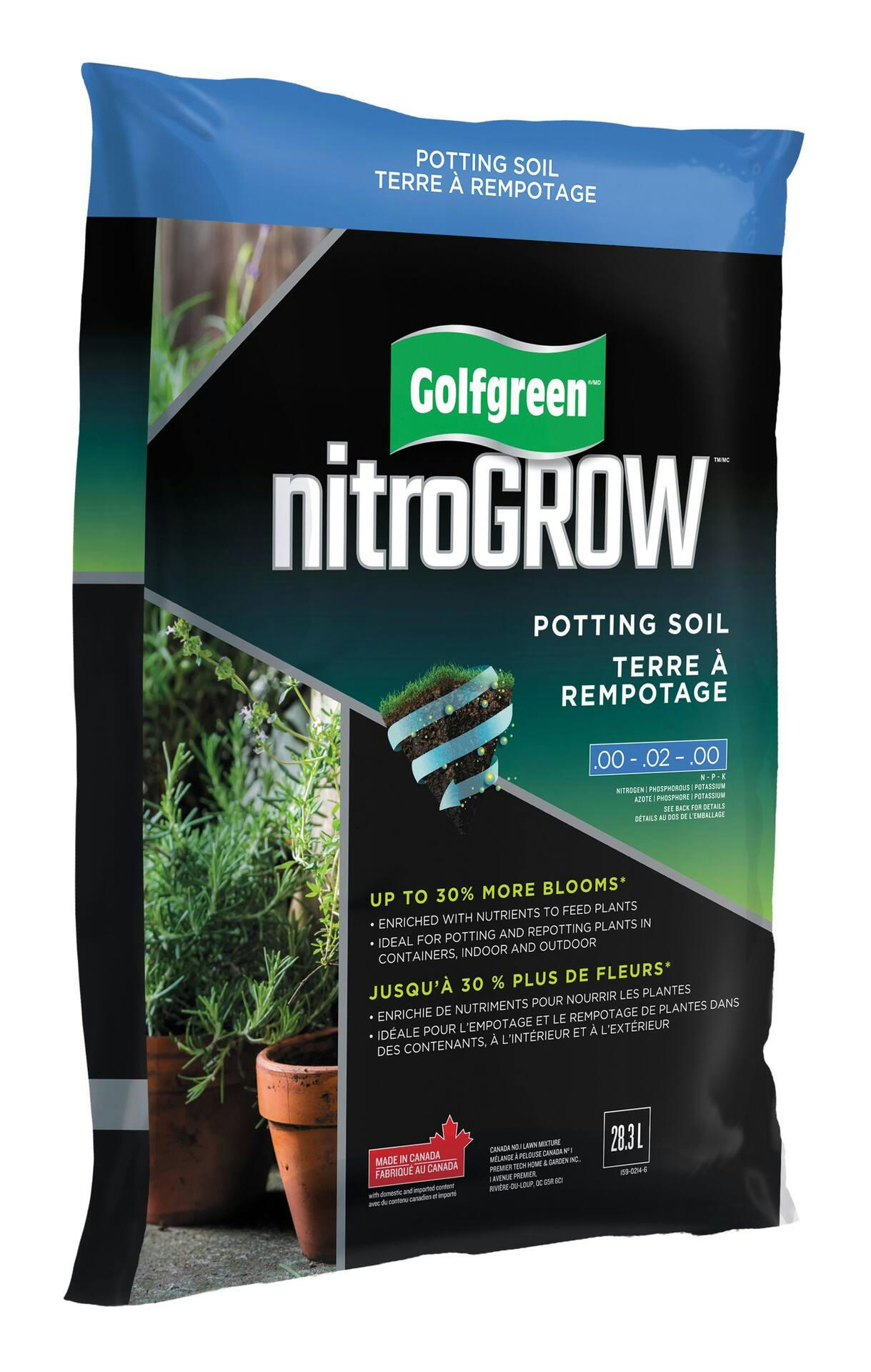 Golfgreen NitroGROW Enriched Potting Soil, 28.3-L