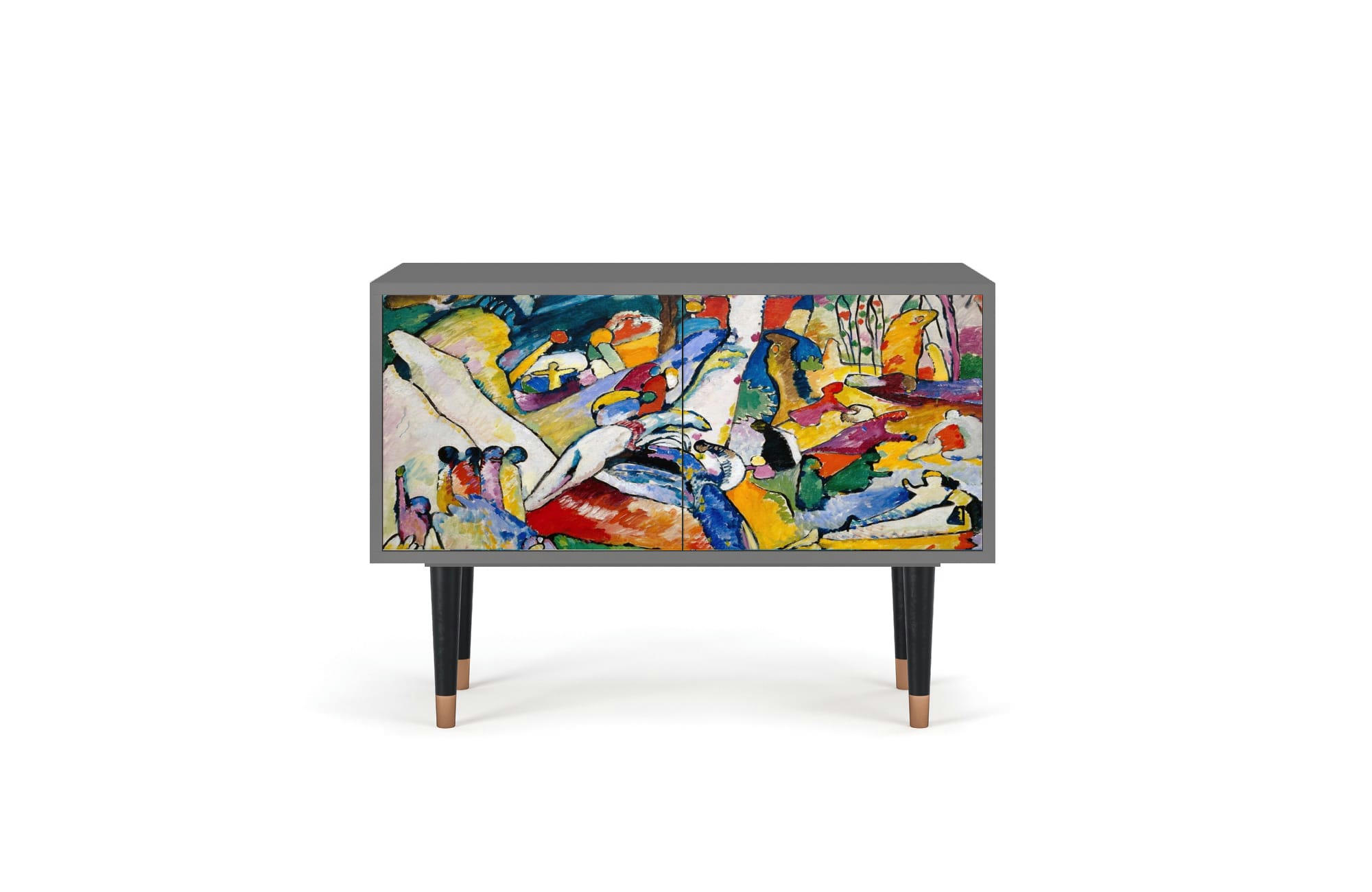 IMPROVISATION 26 BY WASSILY KANDINSKY - Buffet bas  multicolore 2 portes L 94 cm