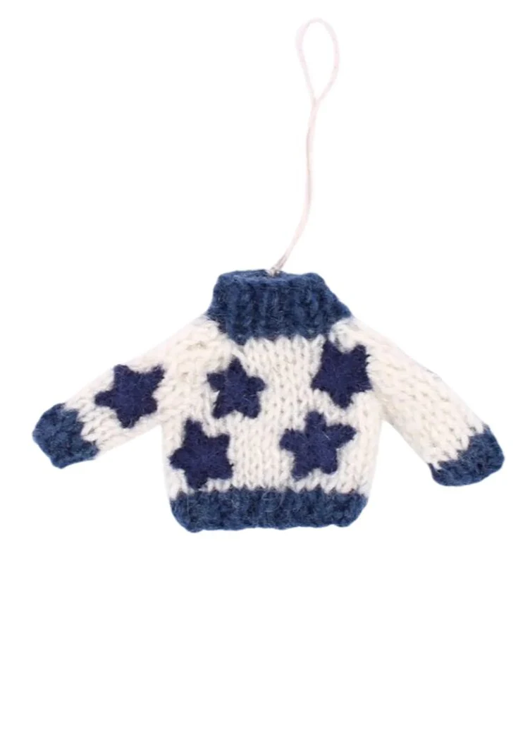 Blue Stars Jumper Decoration