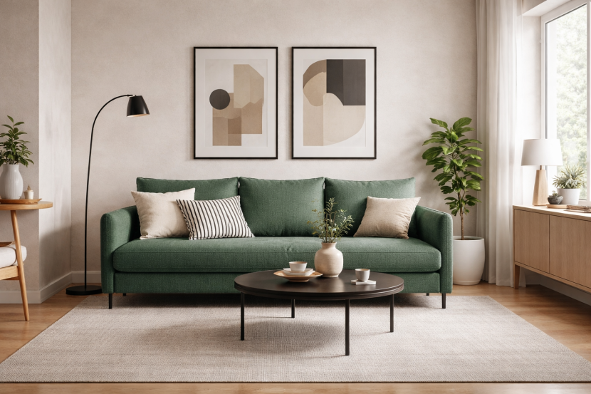 Sofa BELISSA funkcja spania pojemnik BOUCLE, Bukla abriamo 09