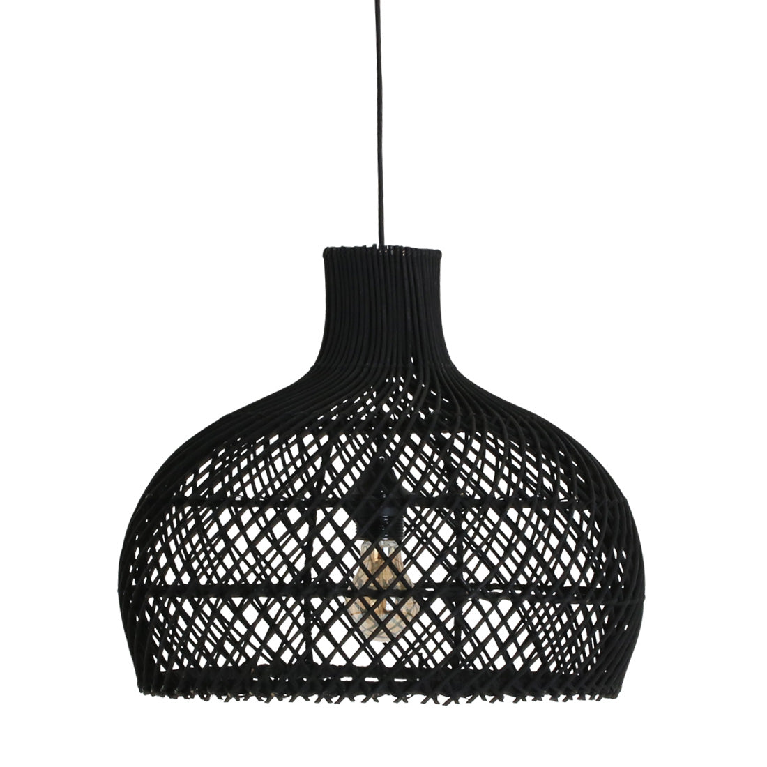 Raw materials hanglamp Maze - zwart - 42x42x36 cm
