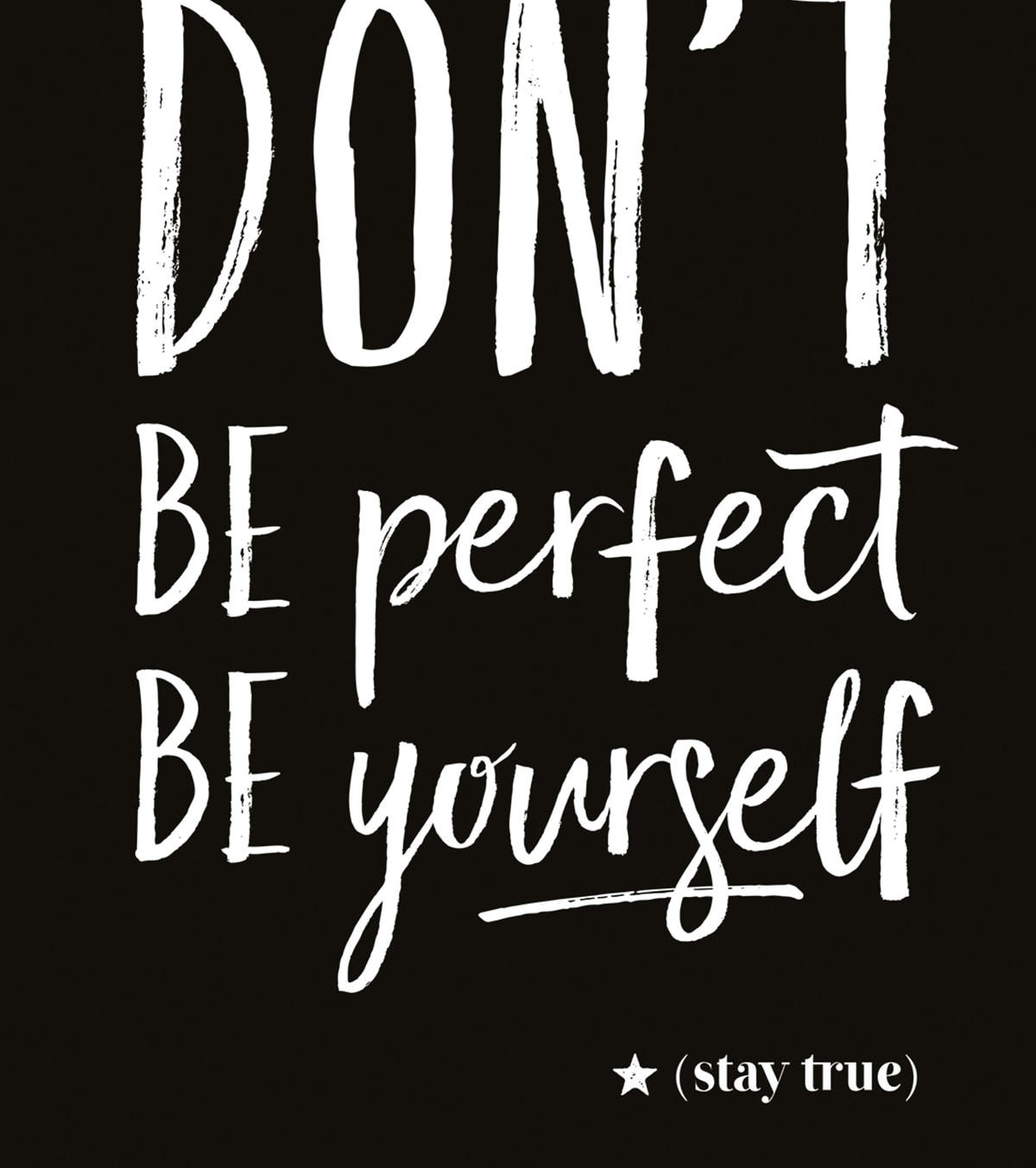 RUBELS - Affiche don't be perfect en Papier Noir