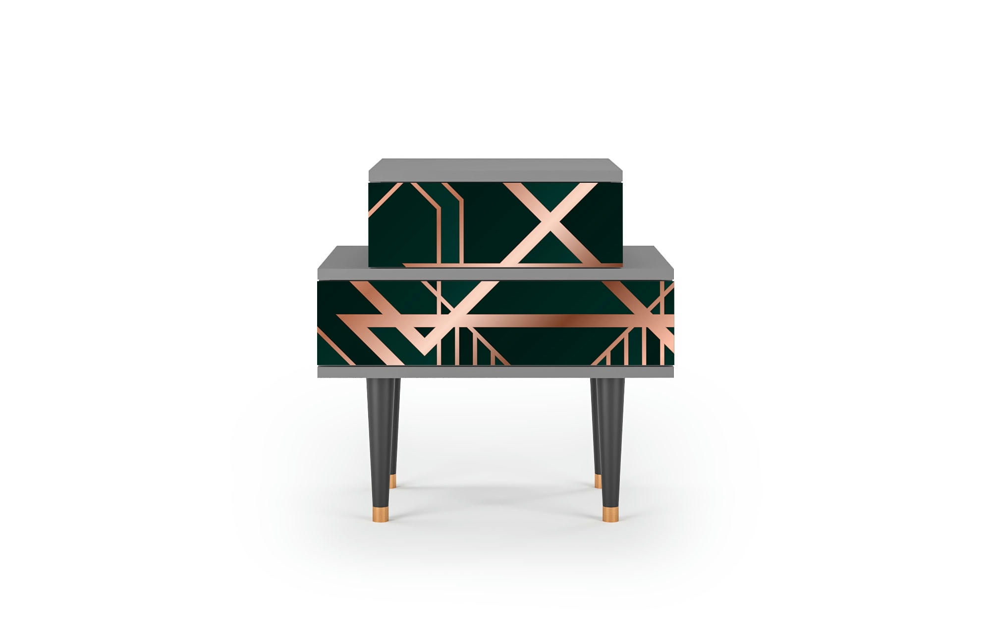 EMERALD GATSBY - Table de chevet vert 2 tiroirs L 58 cm