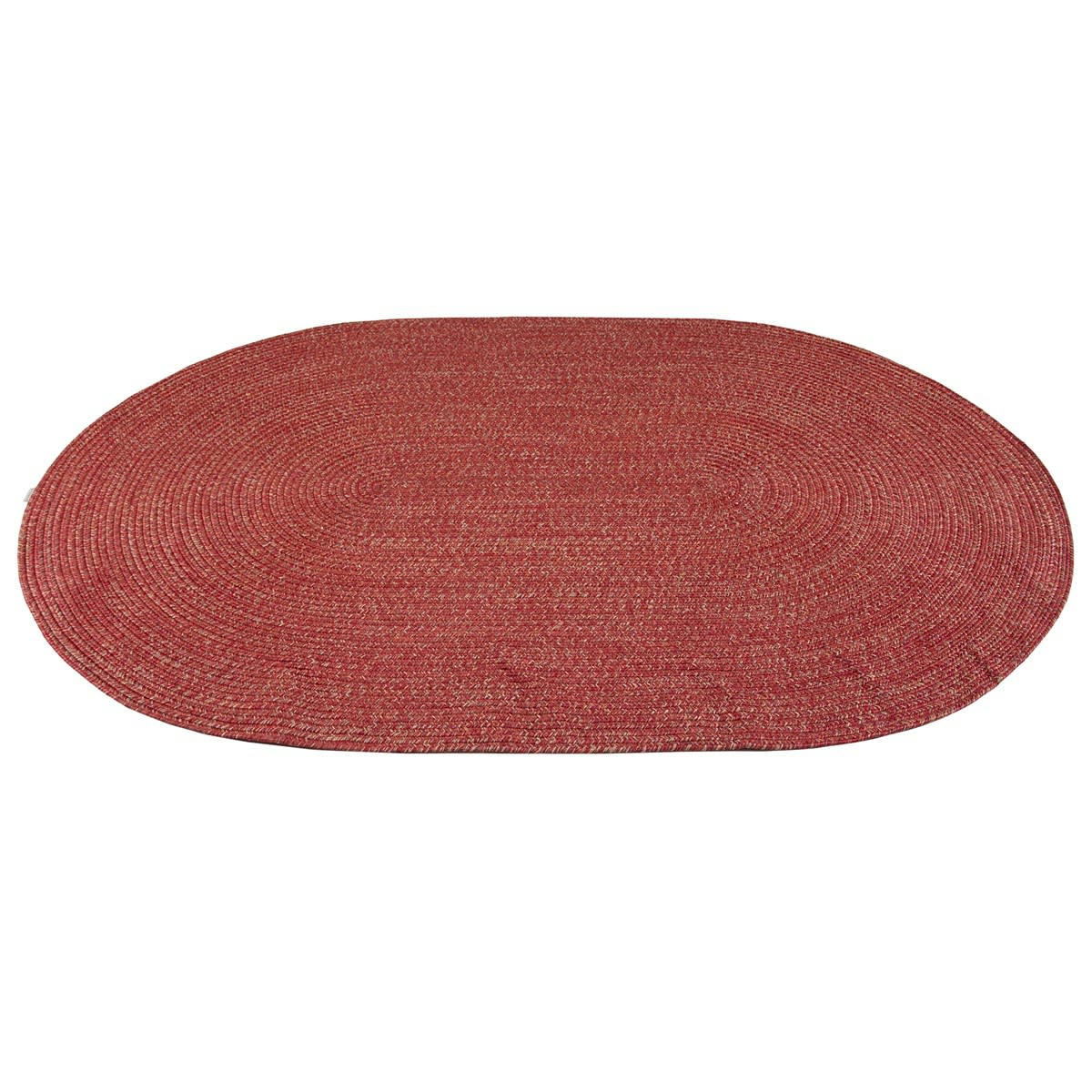 JUTY - Tapis de salon en Polypropylène Rouge brique 60x120 cm