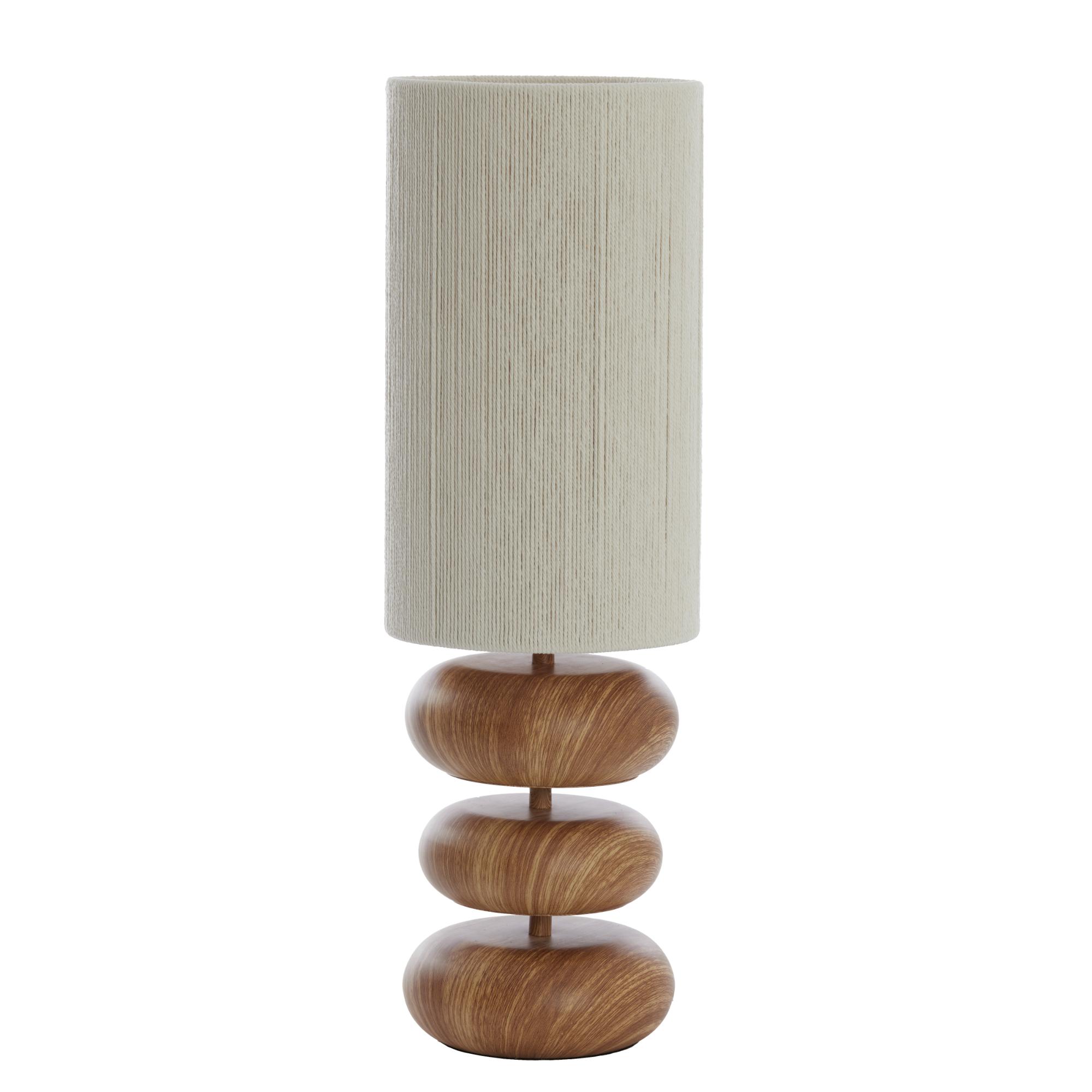 Light & Living tafellamp Danialo - naturel - Ø22cm