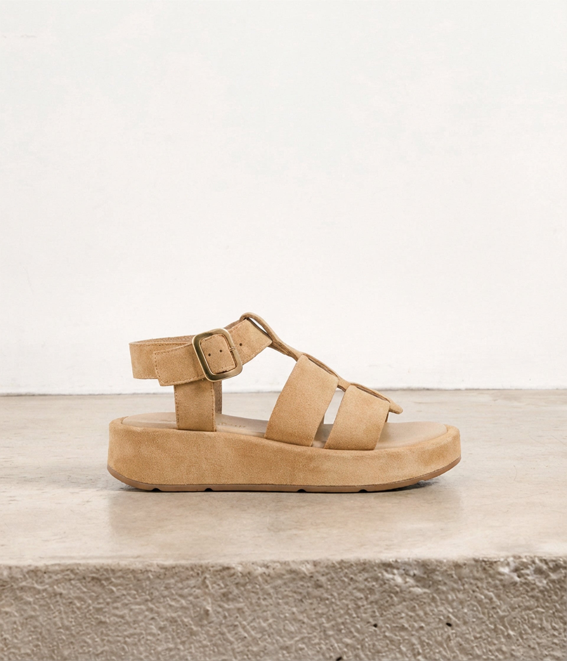 Sandales en cuir beige Billie