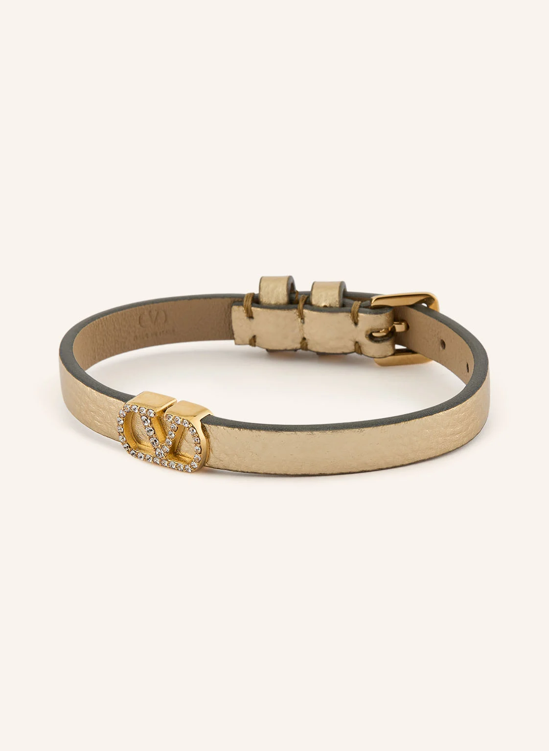 VALENTINO GARAVANI Lederarmband VLOGO SIGNATURE mit Swarovski Kristallen