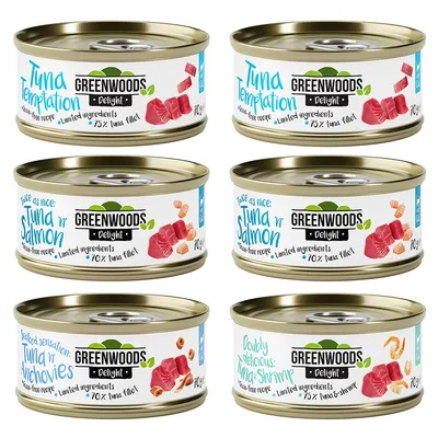 Greenwoods Delight Mixed Trial Pack Tuna 6 x 70g