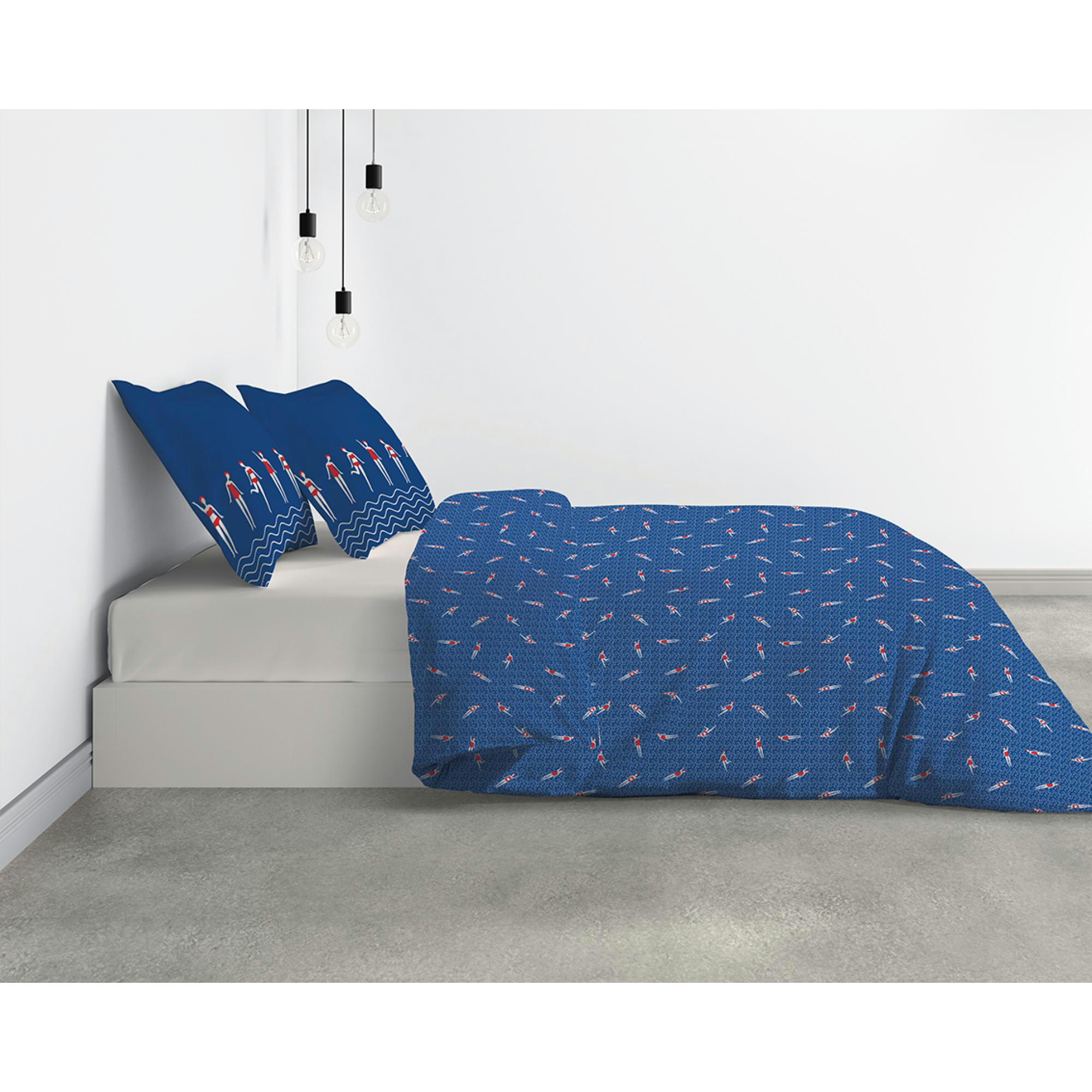 BAIGNEUSES - Parure de lit 2 personnes  avec housse de couette et taies d'oreiller