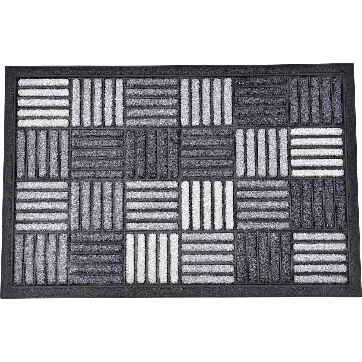 Tapete de entrada NYLON quadrados cinza