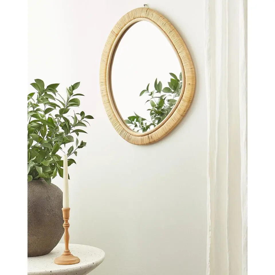 ZAATARI - Wandspiegel - Natuurlijk - Rotan