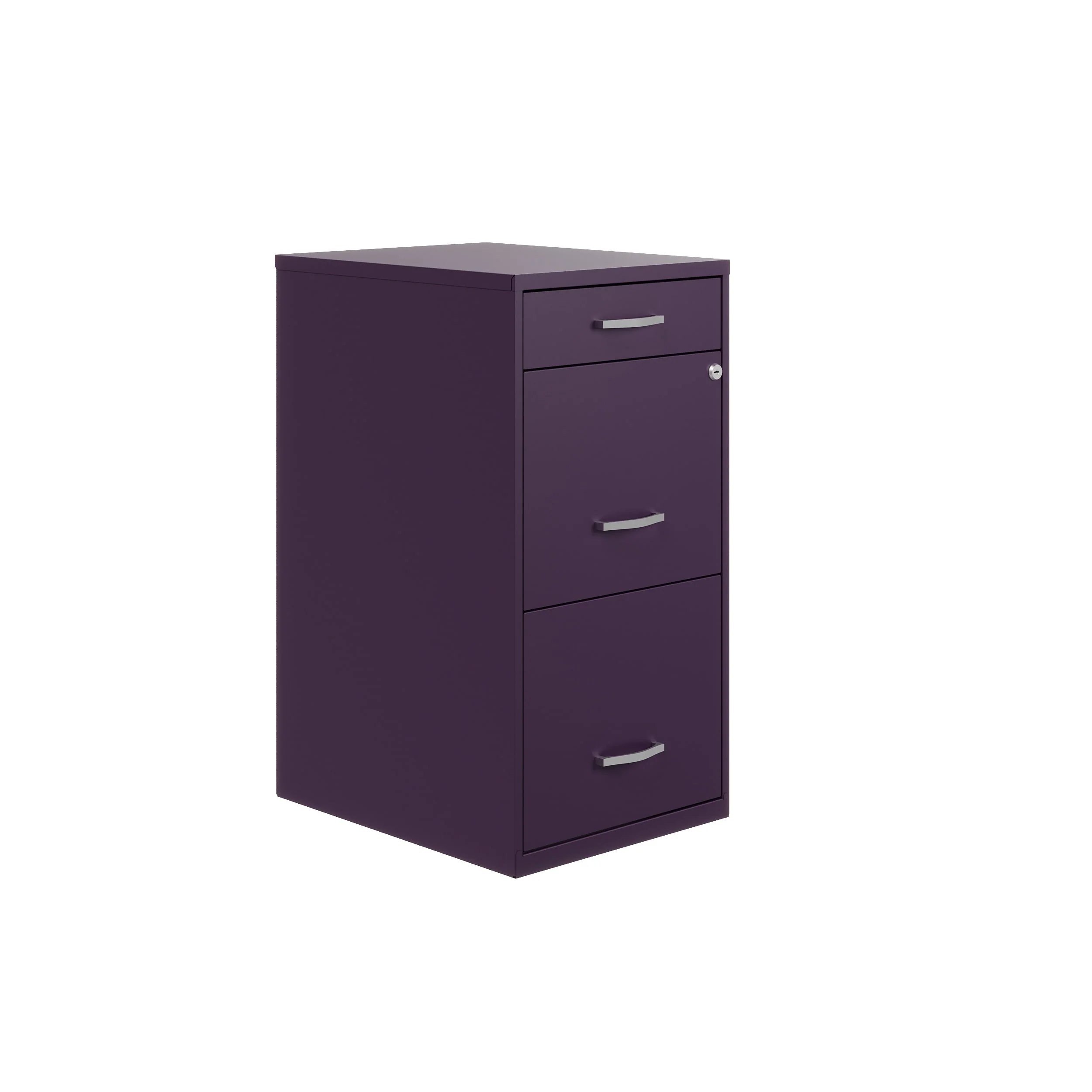 Space Solutions 18 Deep 3 Drawer Metal File Cabinet, Navy
