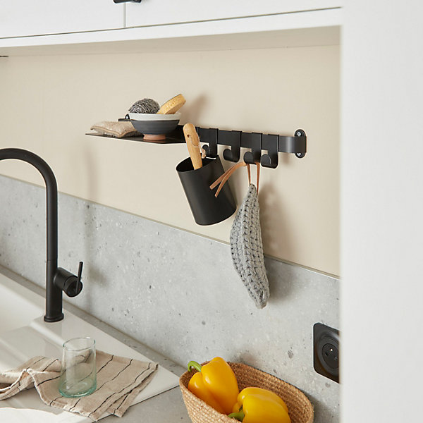 Barre murale de cuisine coloris noir l. 60 cm