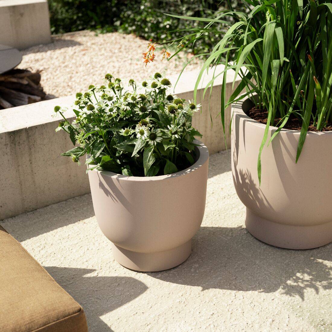 Elho Amber Grail 47 - Balanced beige - Ø 47 x H 45 cm - Binnen en Buit