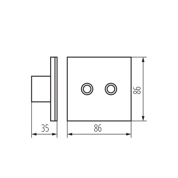Łącznik świecznikowy LightLogic LL TOUCH SWITCH 2W 31342 włącznik podwójny