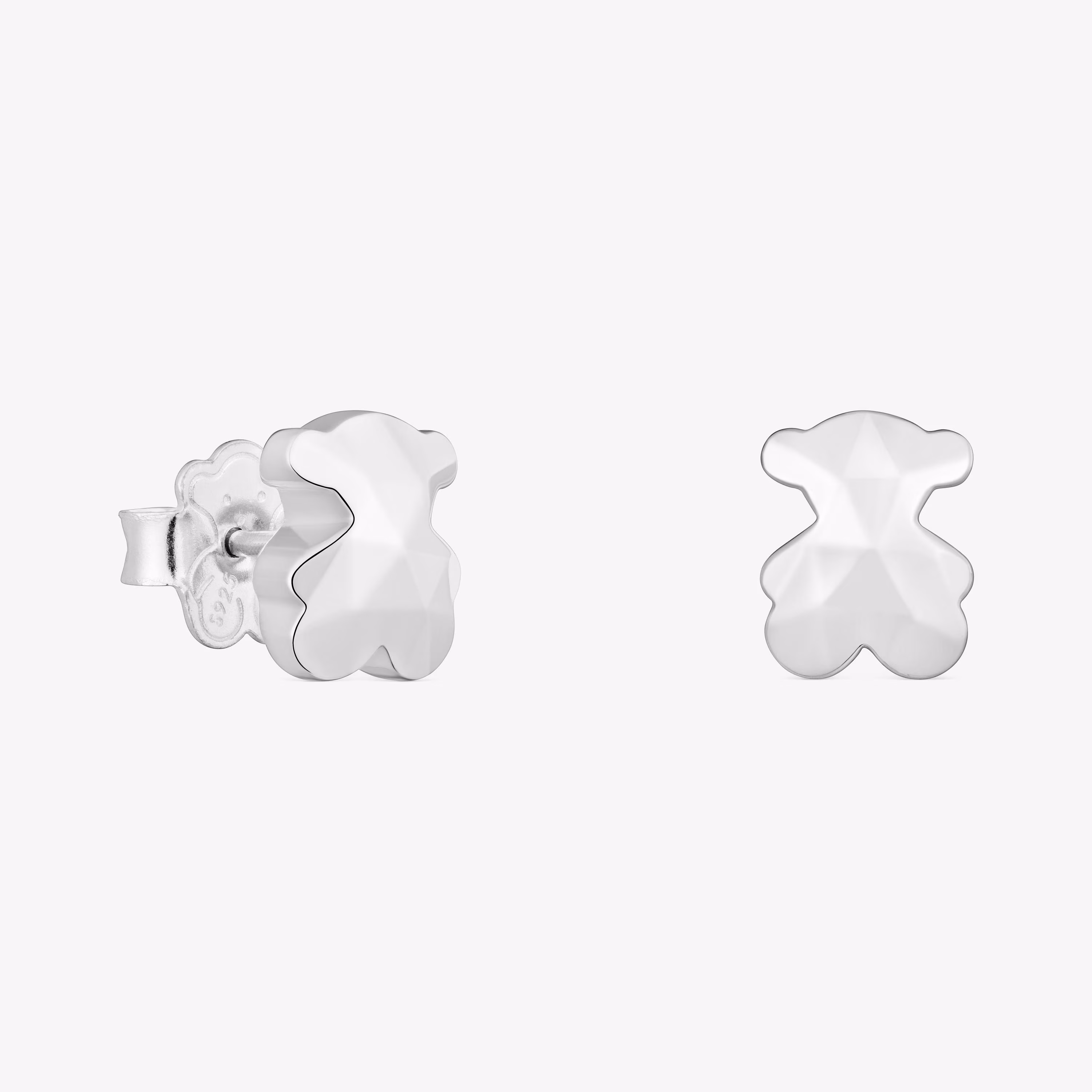 Pendientes oso de plata Icon Metal