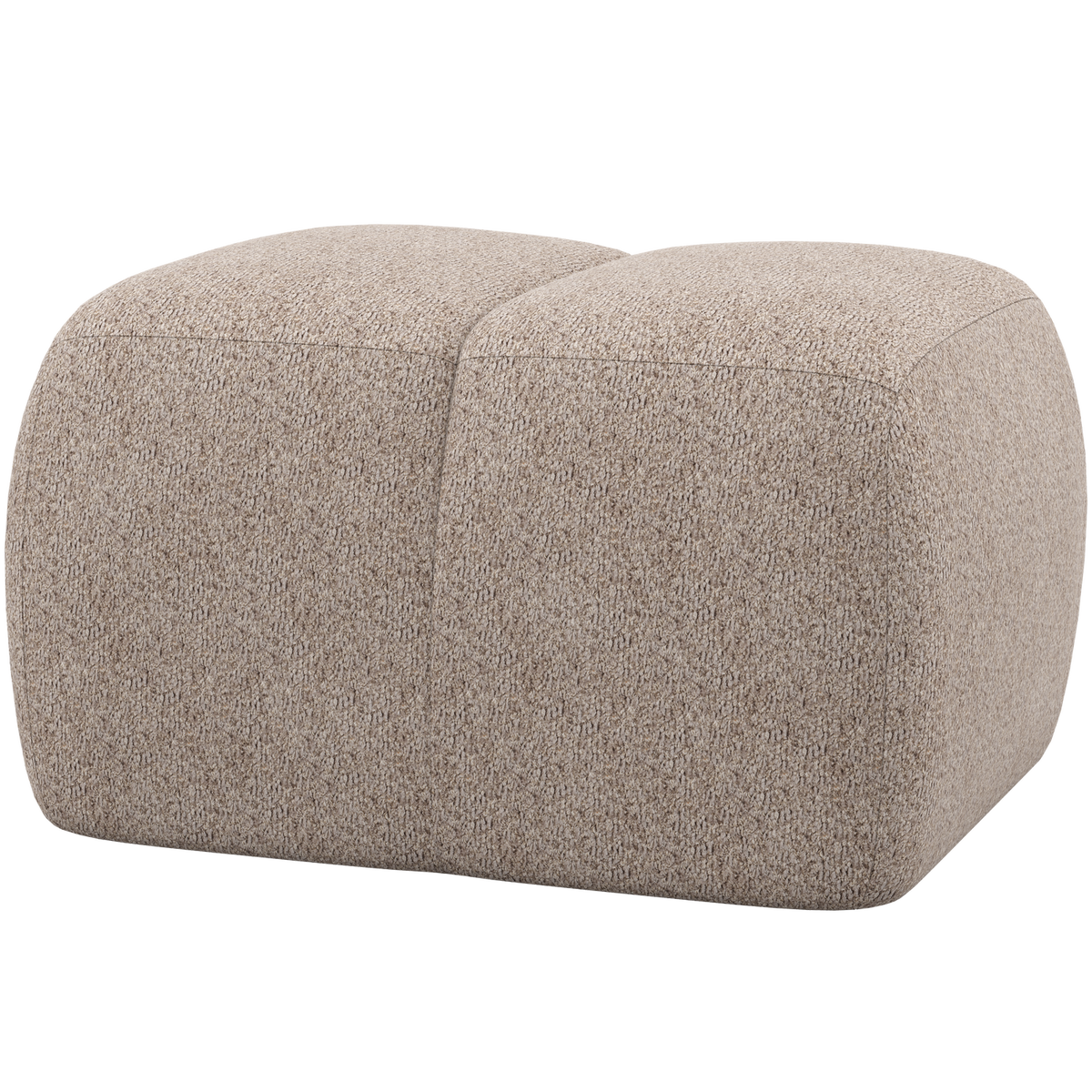 WOOOD poef Mojo - Wollig - Donkerzand - 45x84x64