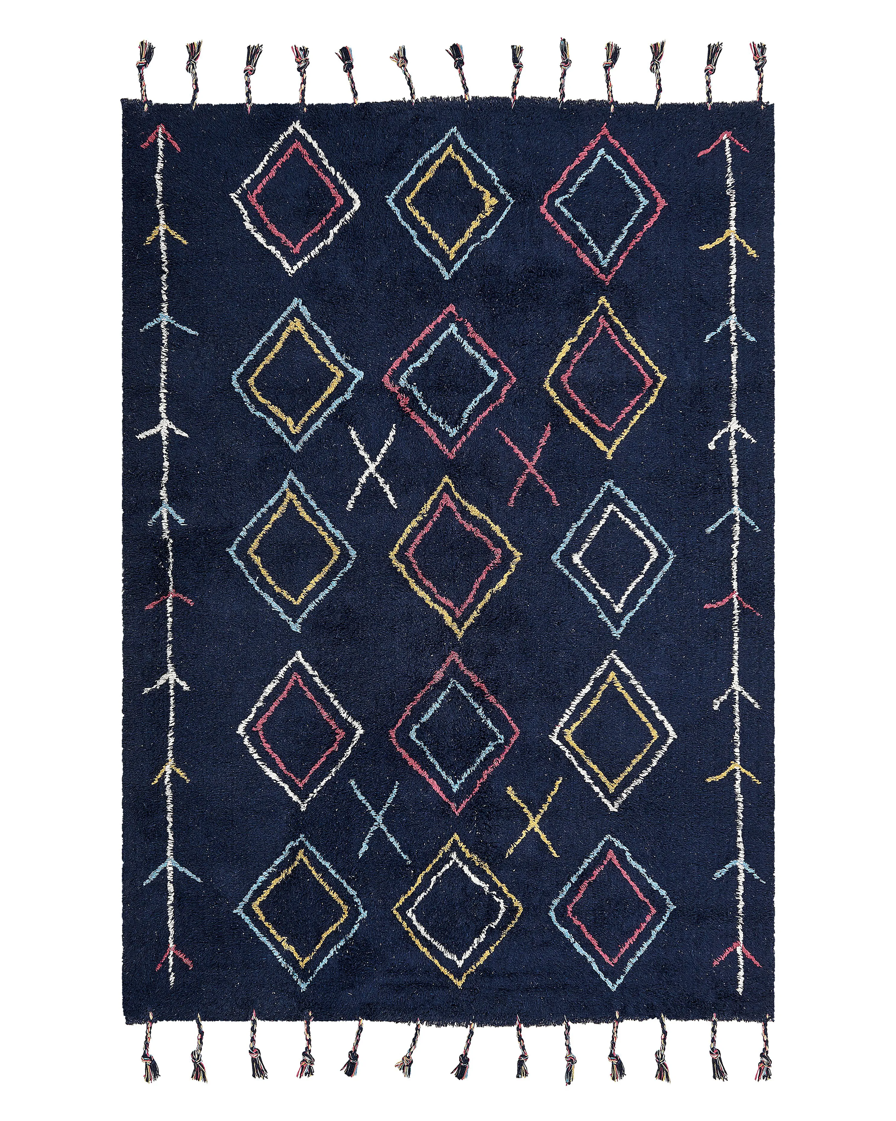Rug CORUM Black 140 x 200 cm Cotton