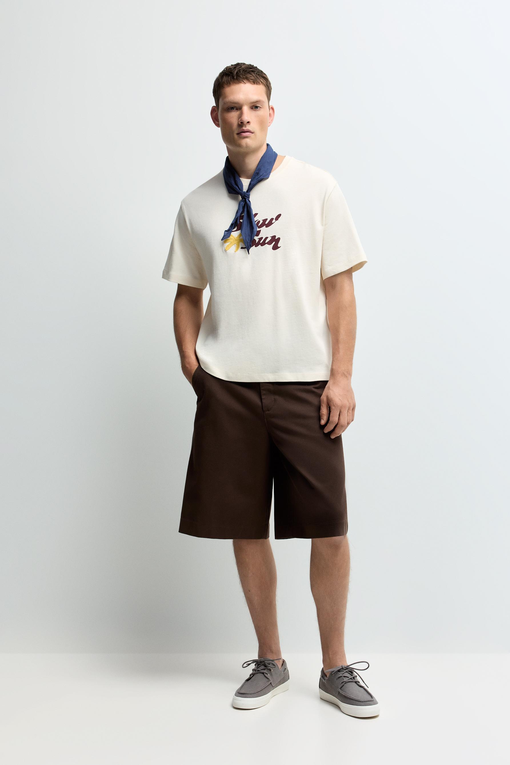 Camiseta bordado texto