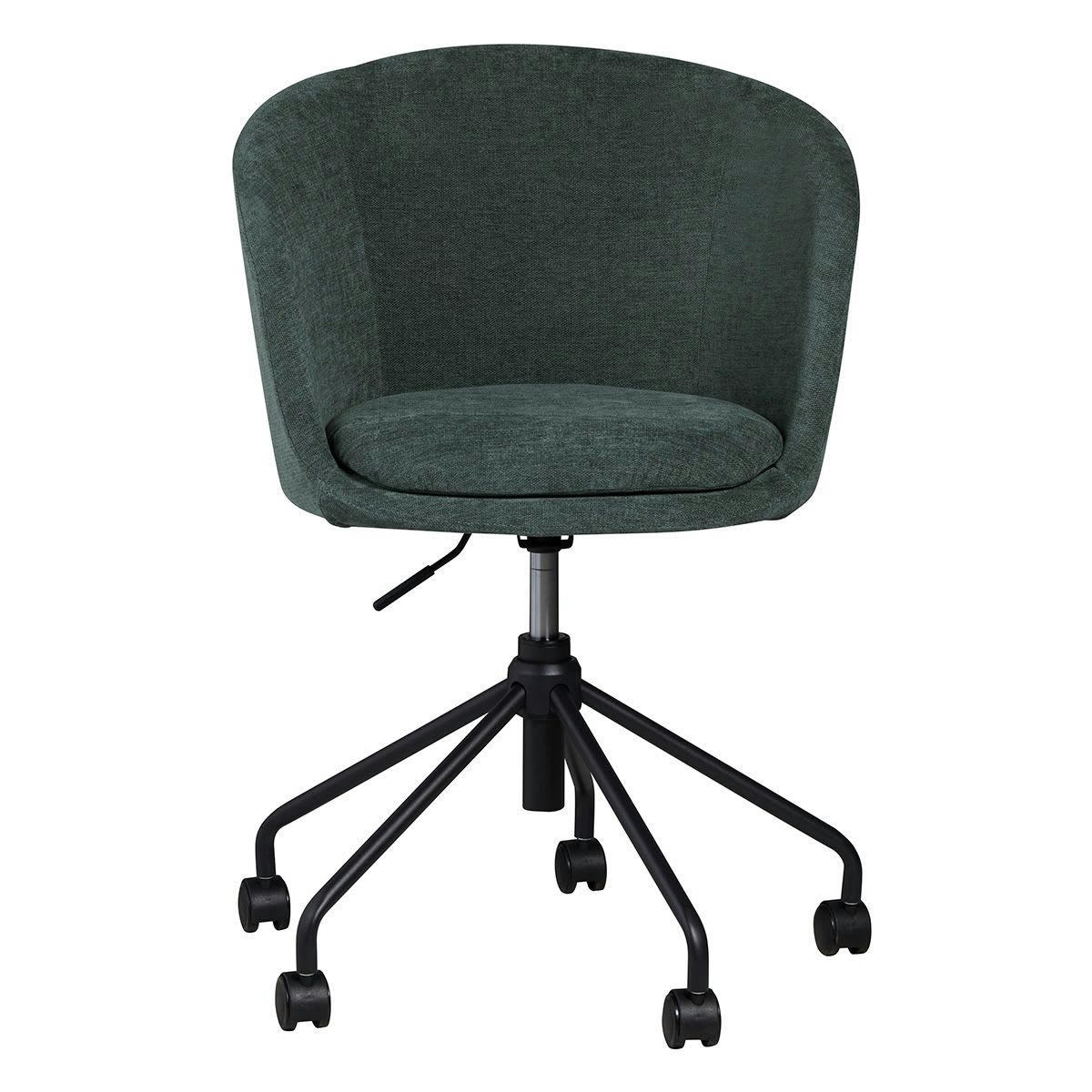 MADO - Chaise de bureau tissu soft touch gris bleu