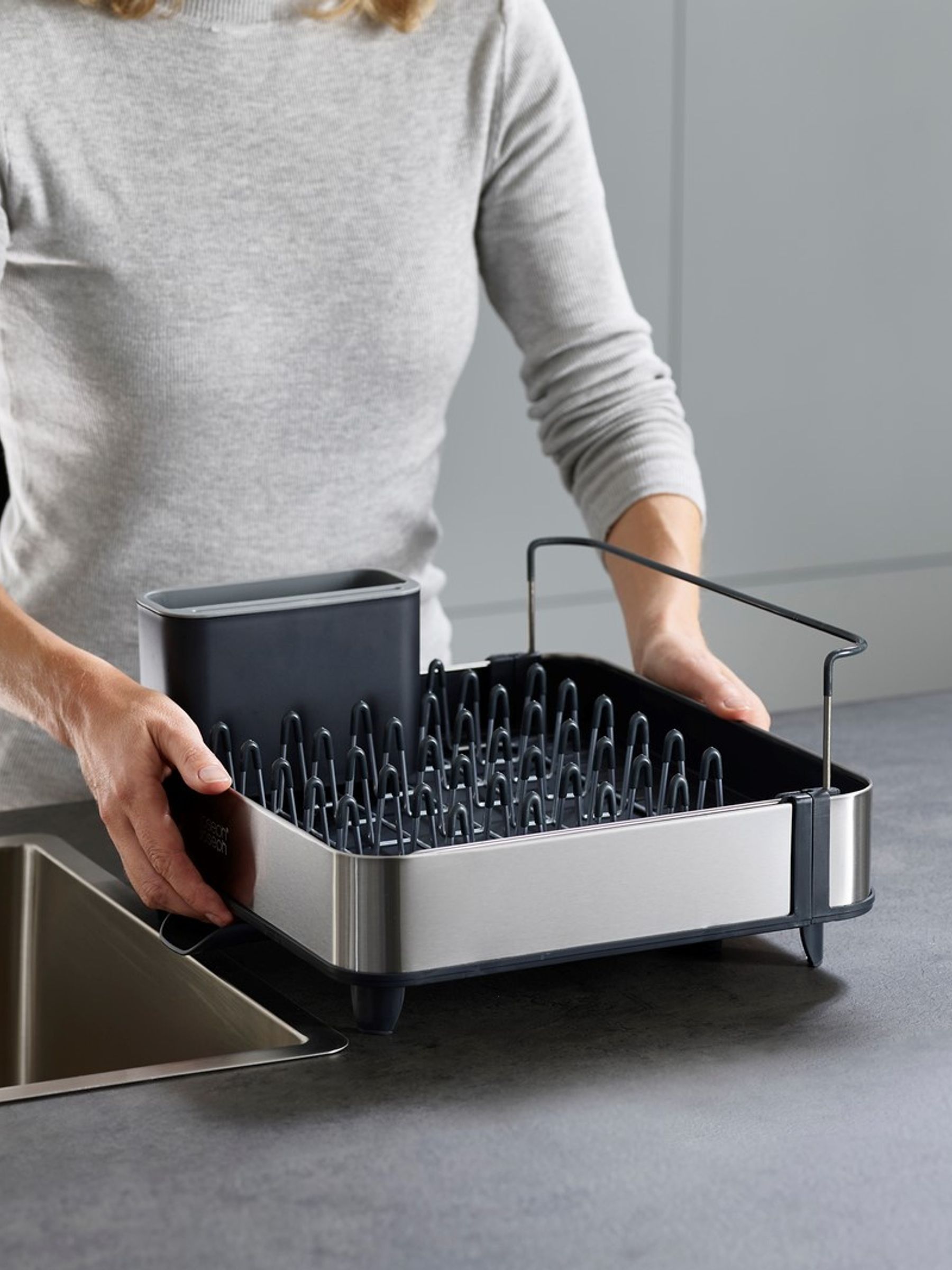 Joseph Joseph Grey Extend Steel Dish Rack