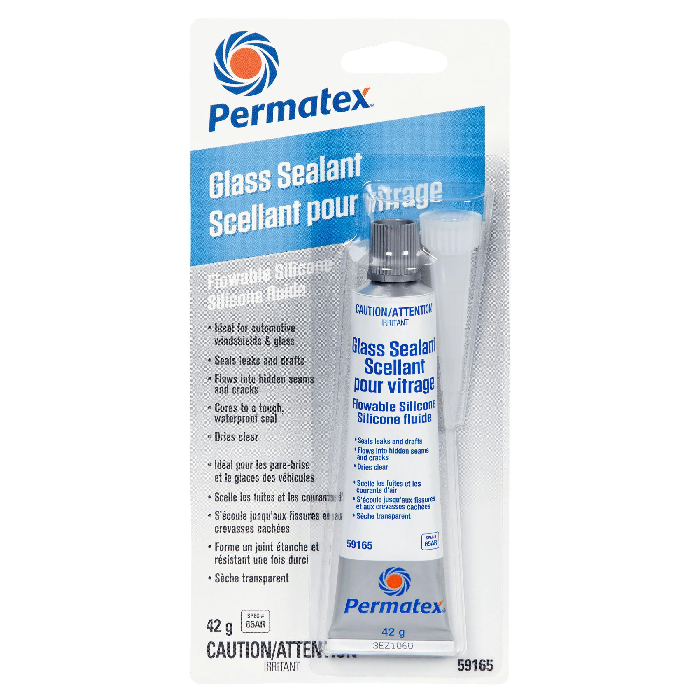 Permatex® Flowable Silicone Windshield and Glass Sealant Tube 65SAR 42-g
