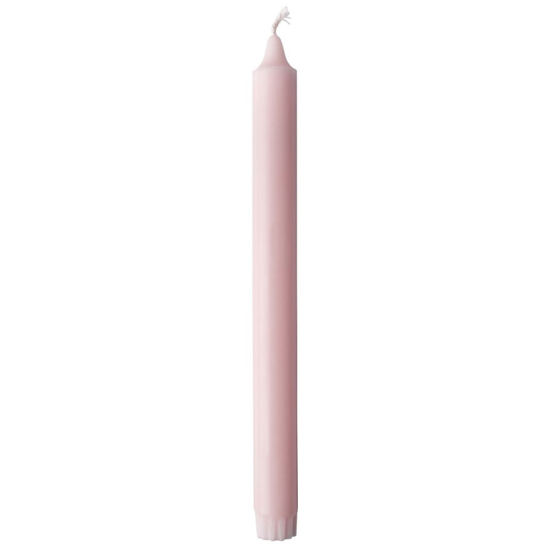 Bougie Crown rose douce 25 cm DUNI