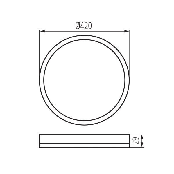 Plafoniera LEDLL PLAF02CCT O22W B 66686 LightLogic czarny zmiana barwy