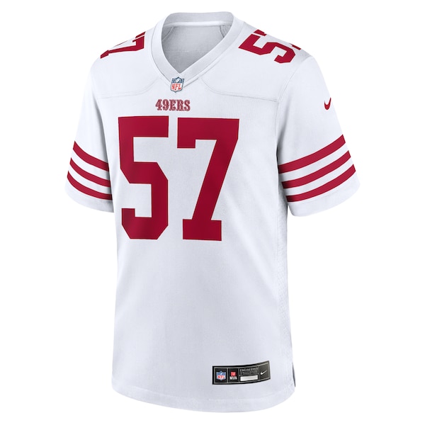 Dre Greenlaw San Francisco 49ers Nike Team Game Jersey -  White
