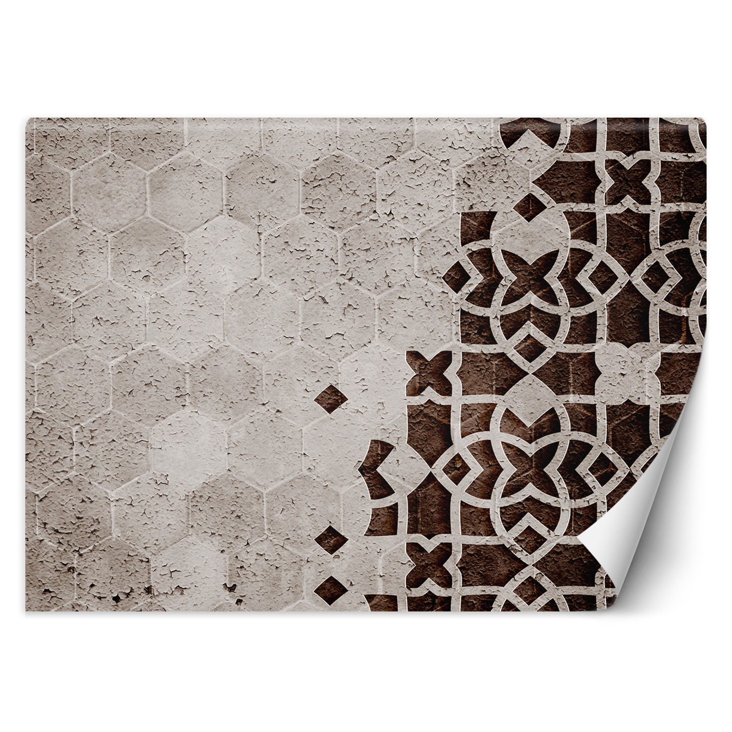 Feeby Fototapeta, Brąz Geometria Mandala 150x105
