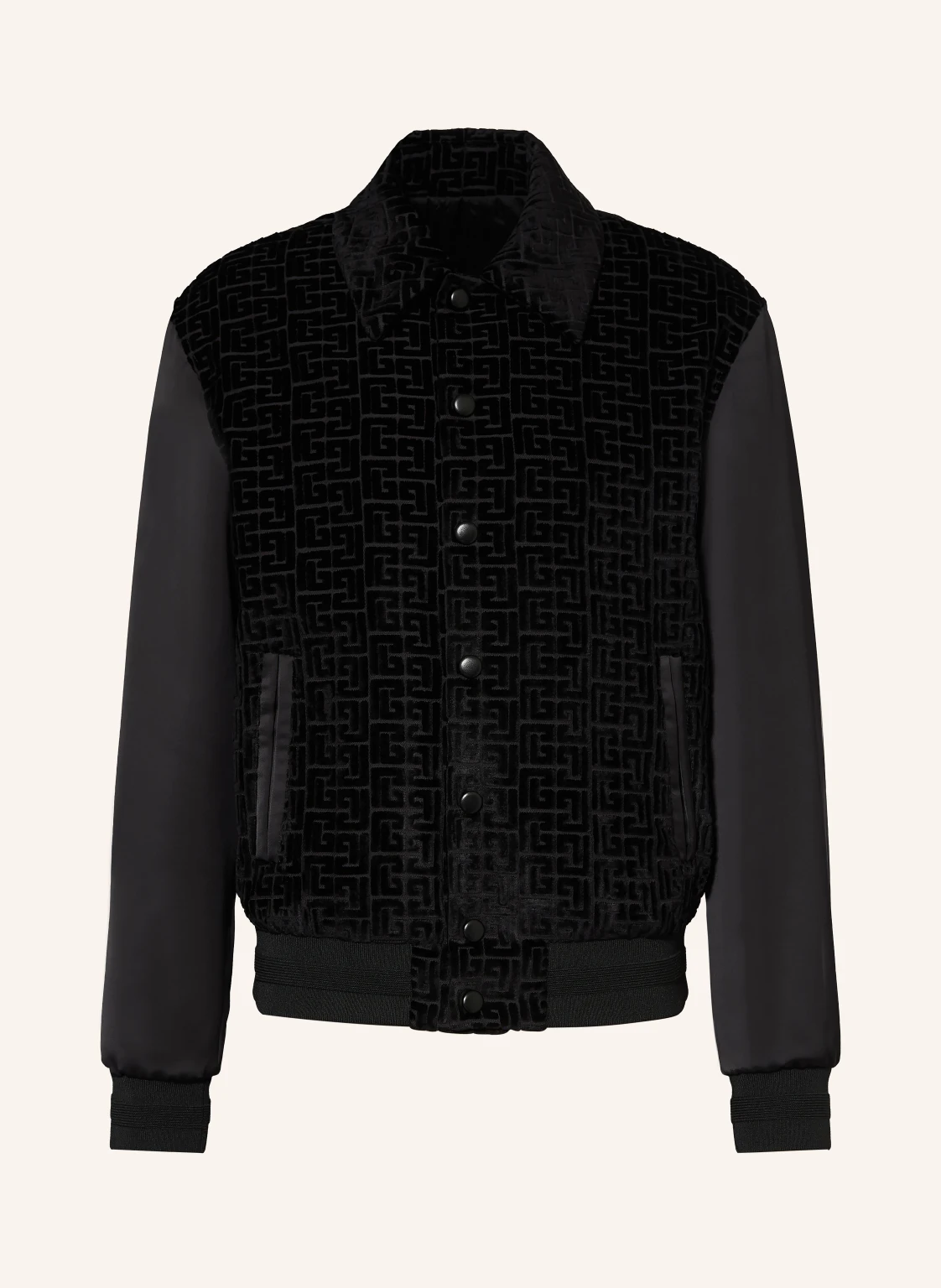 BALMAIN Jacke im Materialmix