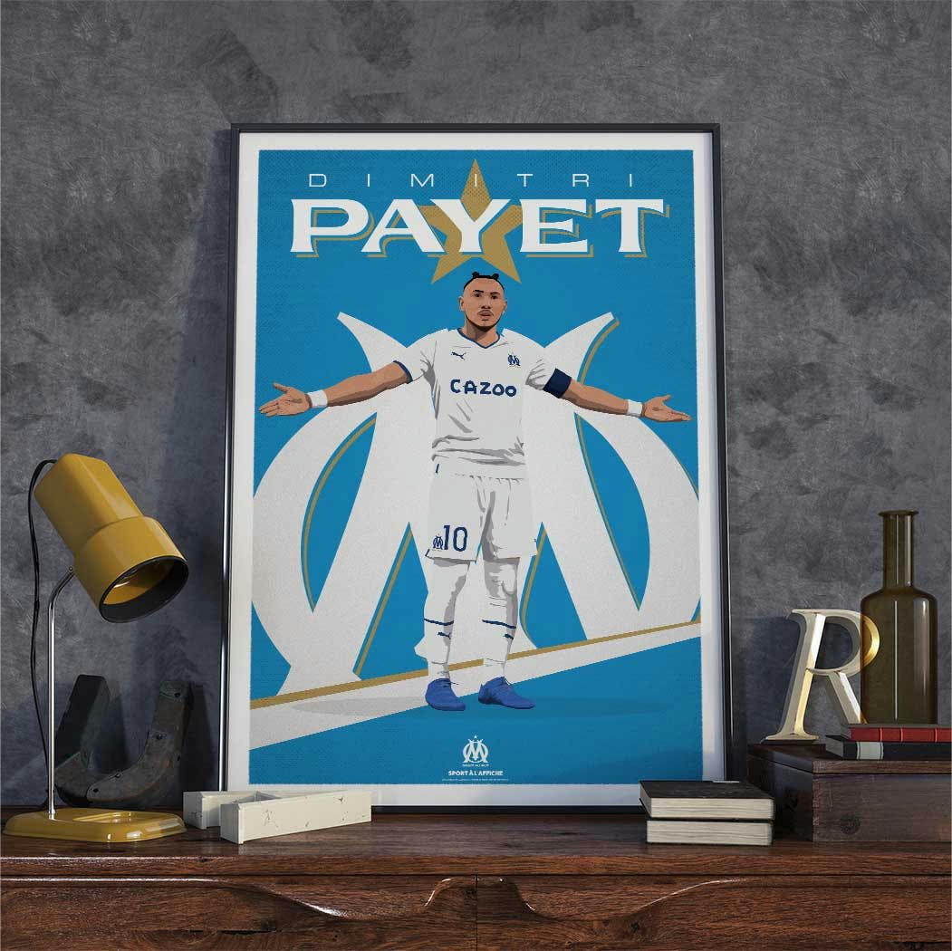 FOOT - Affiche Foot - Olympique de Marseille - Dimitri Payet 30x40cm