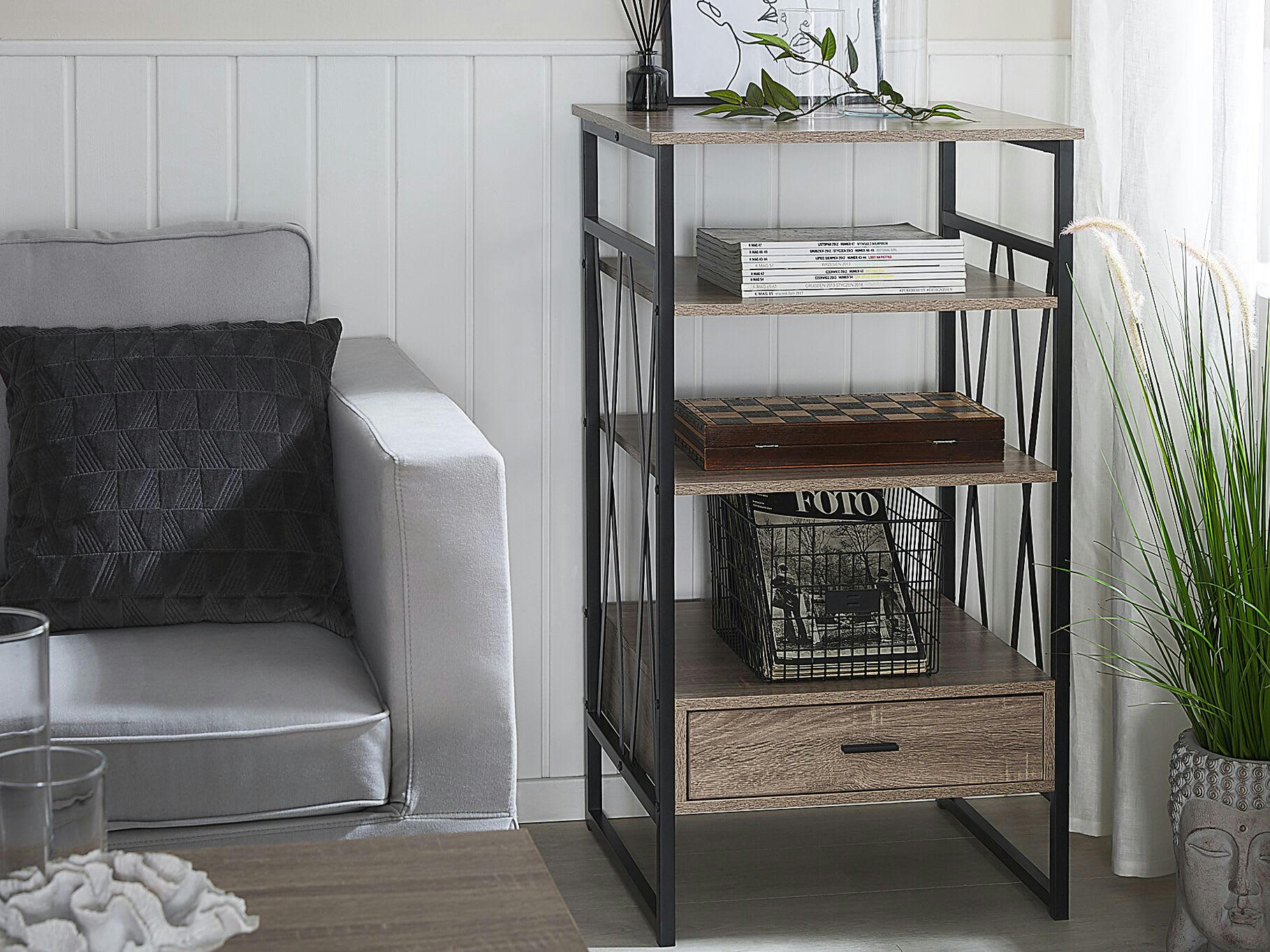 KEENE - Étagère 3 niveaux avec tiroir