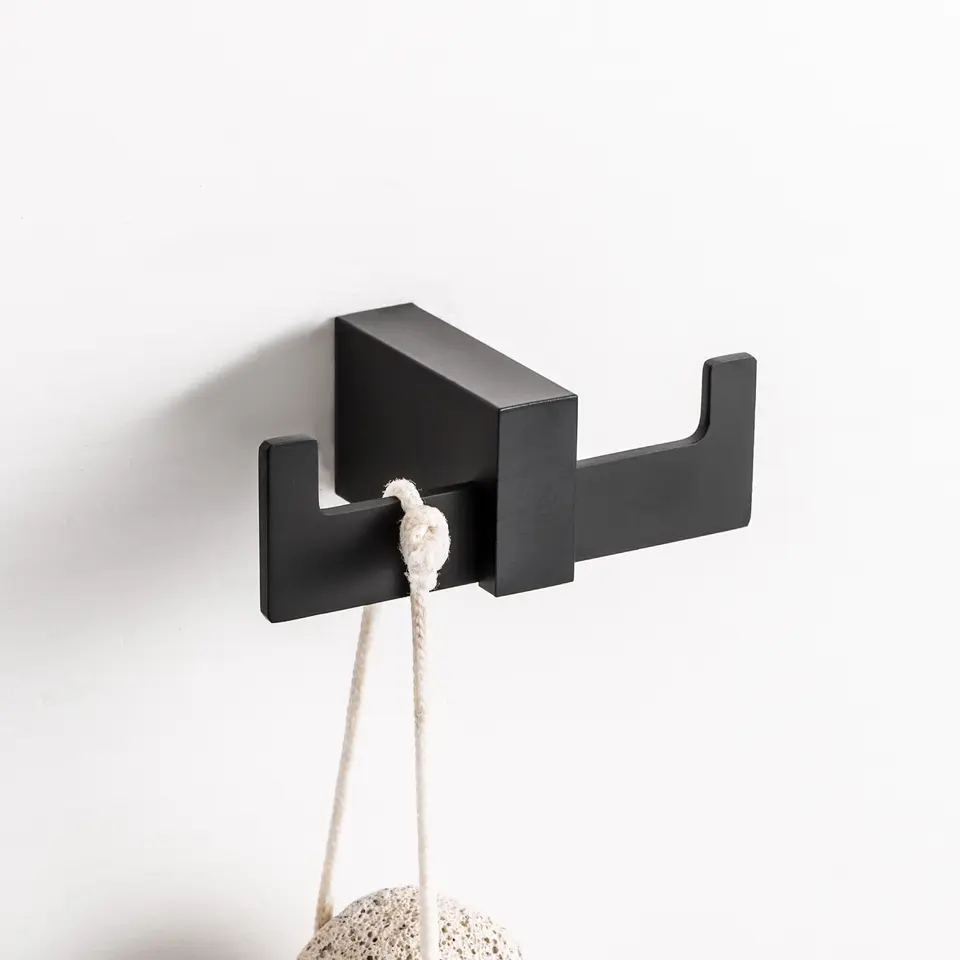 VDN Stainless Handdoekhaakje - Zwart - Ophanghaakje