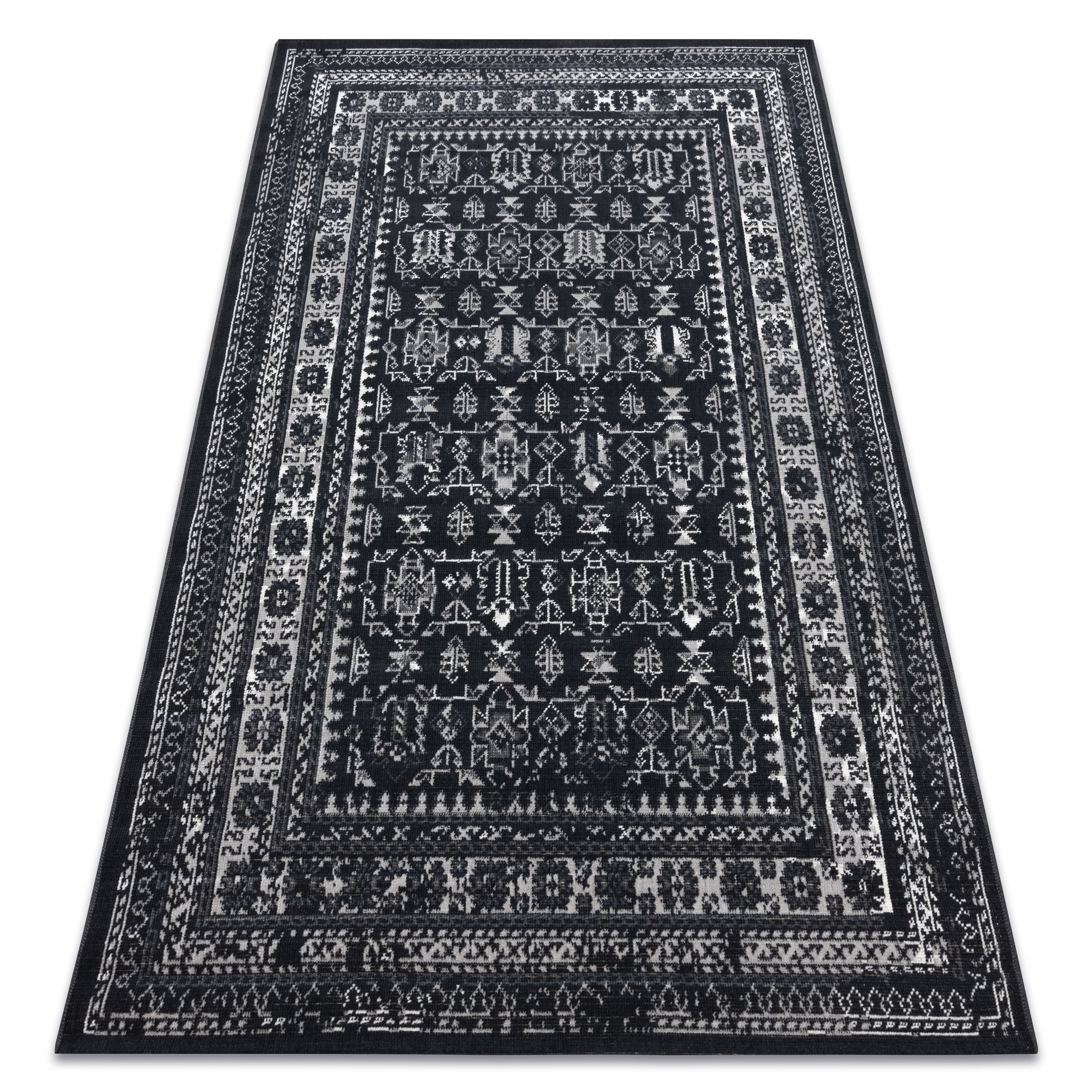 Dywan Vintage 22212996 czarny klasyczny 120x170 cm
