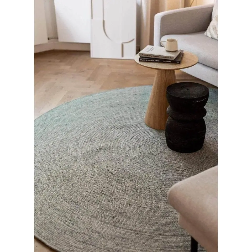 Interieur05 rond vloerkleed Gapo groen - 220 x 220 cm