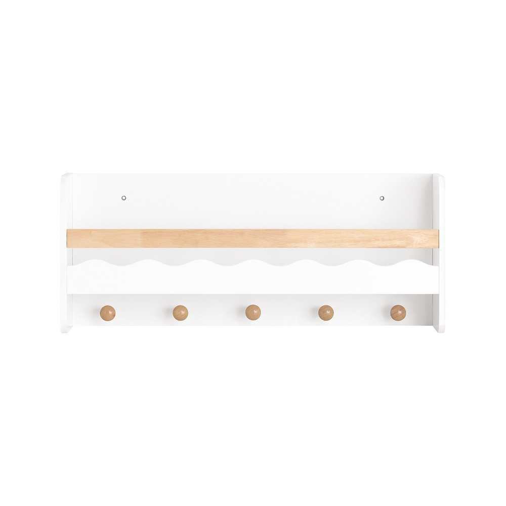 SoBuy Regał dziecięcy z jedną półką Biały 73x15x30cm Nowoczesny KMB78-W