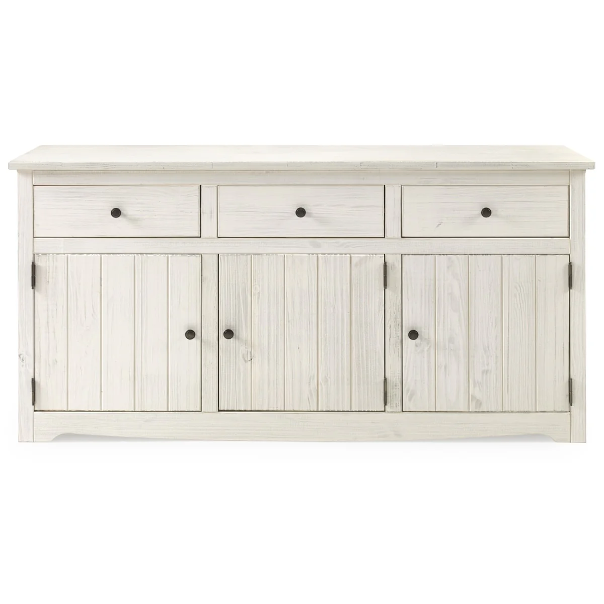 Wood Buffet Sideboard White Distressed | Furniture Dash - N/A