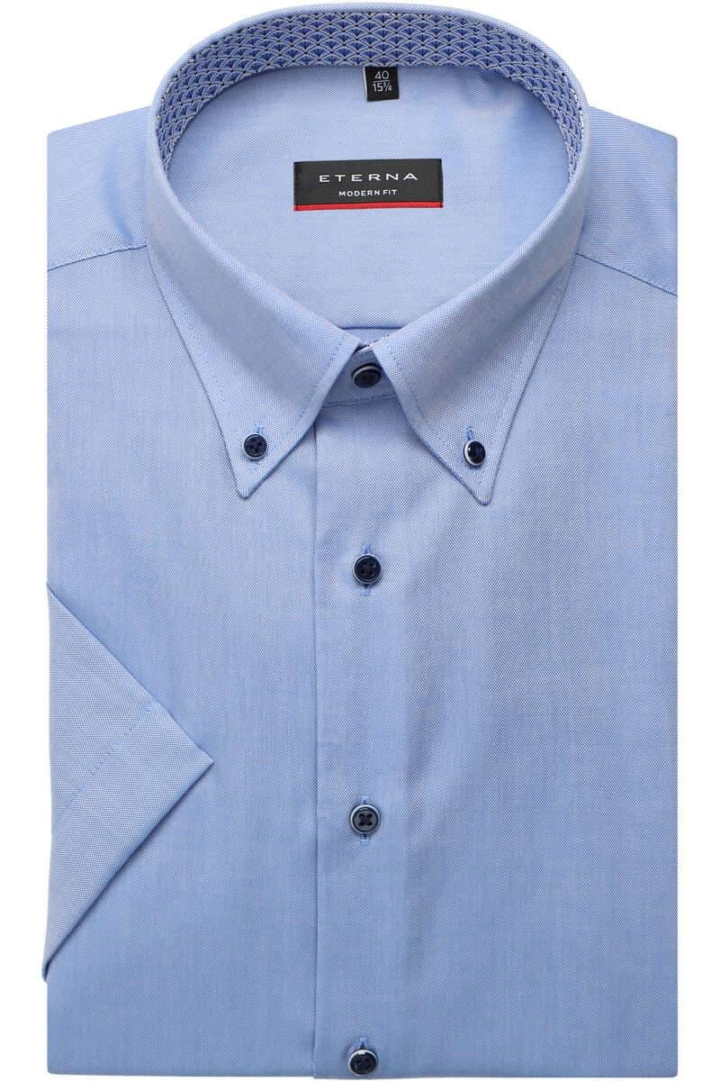 ETERNA Modern Fit Hemd blau, Einfarbig