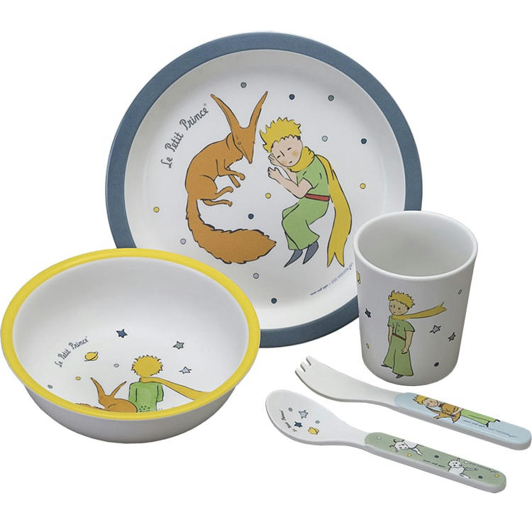 - Coffret repas Le Petit Prince bleu (5 pièces)