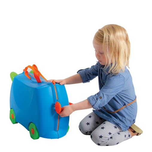 NNEDPE Kiddicare Bon Voyage Kids Ride On Suitcase Luggage Blue