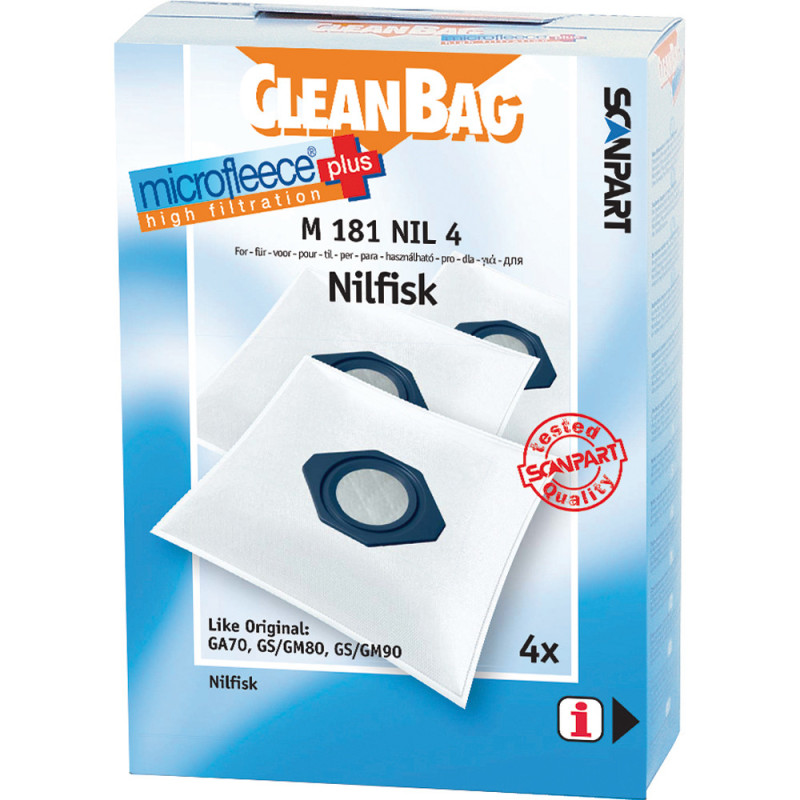 Sac pour aspirateur Nilfisk M181NIL4 4 pièces