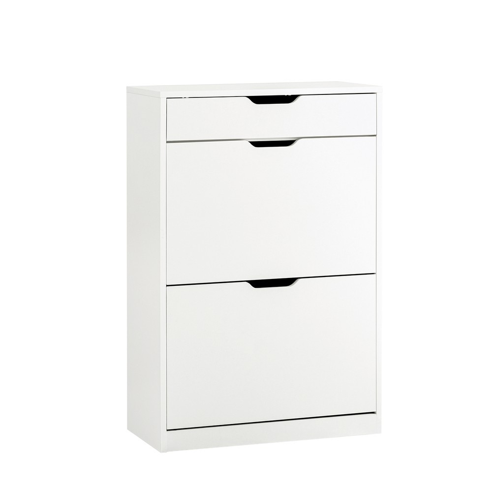SoBuy Szafka na buty z 1 szufladą Biały 60x30x90cm Funkcjonalny FSR180-W