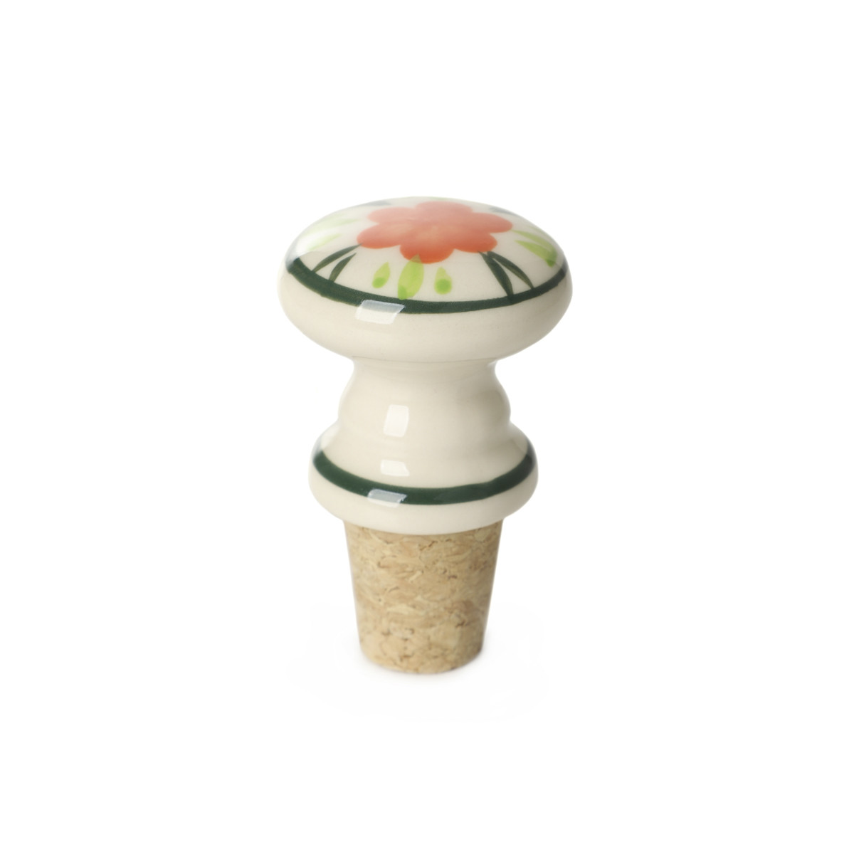 Korek RENE do wina z kwiatem 6x4 cm HOMLA