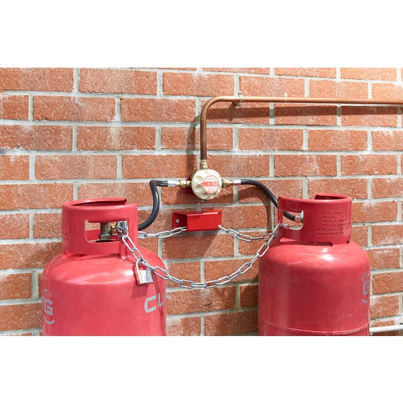 Verankerungskit, Verankerungshalter u. Diebstahlsicherung 150 mm, 50 x 50 mm, rot/schwarz